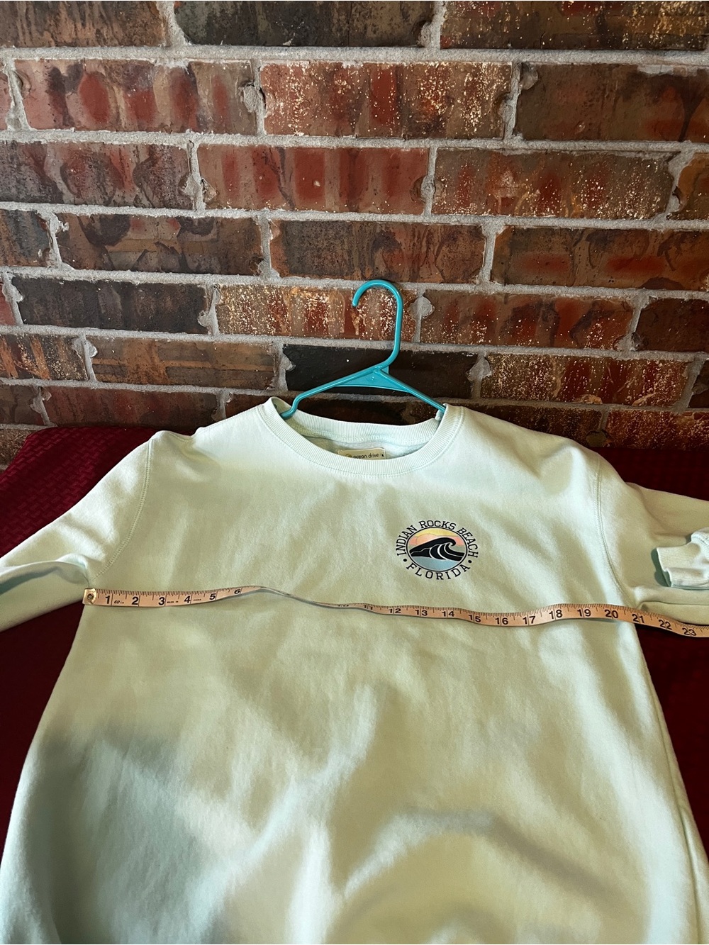 Ocean Drive Women’s mint green sweatshirt Indian Rocks Beach Florida Size:M - Picture 4 of 6